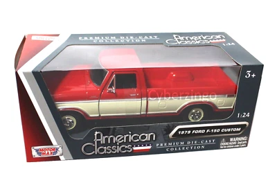 MotorMax Ford F-150 1979 Red And Cream Pickup 1:24 Diecast BRAND NEW - Image 1 of 4