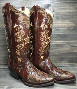 New Bodacious Boot Co. Rising Star Cowboy Boots 100% Leather Women's Size 6.5 - Picture 1 of 7