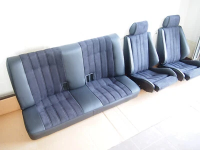 BMW E30 coupe new upholstery covers sport seats black perforated fabric - Image 1 of 4