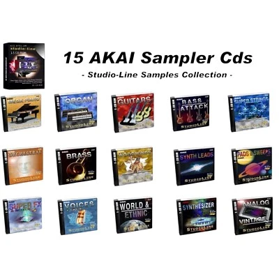 15 CD,s AKAI Format Sample CDs ++STUDIOLINE++ nicebyte for professional use+ - Image 1 of 4