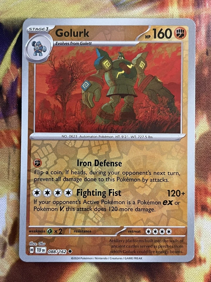 Pokémon TCG Golurk SV05: Temporal Forces 088/162 Reverse Holo Uncommon - Image 1 of 1