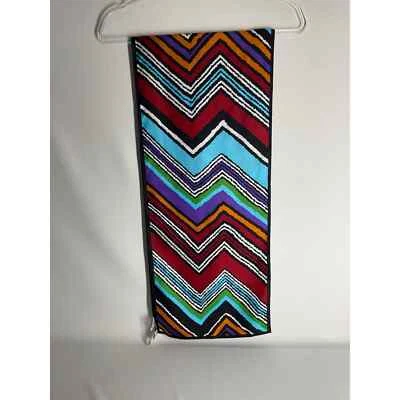 Talbots Colorido Chevron 100% Seda Bufanda NUEVO Zig Zag 12 pulgadas x 60 pulgadas  Foto 1 de 3