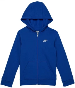 Nike gender neutral blue full zip hoodie Size 6/7 - Picture 1 of 5