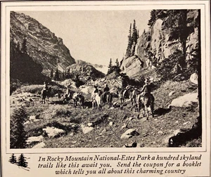 1927 Burlington Route Train Vacation Colorado Original Vintage Print Ad - Picture 1 of 3