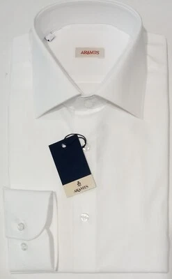 Camicia Aramis Cotone Bianco Tinta Unita Regular Fit - Immagine 1 di 4