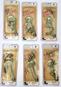 Midwest Fastener #10 X 3/4" Viti Autoforanti Testa Esagonale Argento 6 Pz Lotto di 6 - Foto 1 di 3
