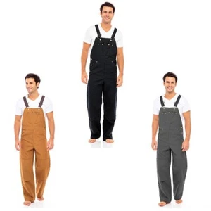 Men’s Dungarees Bib and Brace Jumpsuit Heavy Duty Overall Workwear Pants - Picture 1 of 24