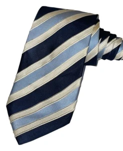 Donald J. Trump Tie Signature Collection 60"L Royal Blue Stripes 100% Silk - Picture 1 of 5