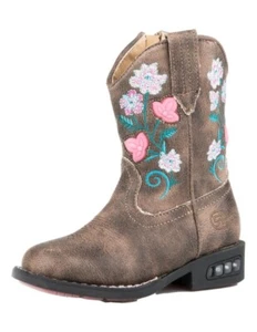 Roper Western Boots Girls Dazzle Floral Brown 09-017-1203-2761 BR - Picture 1 of 1