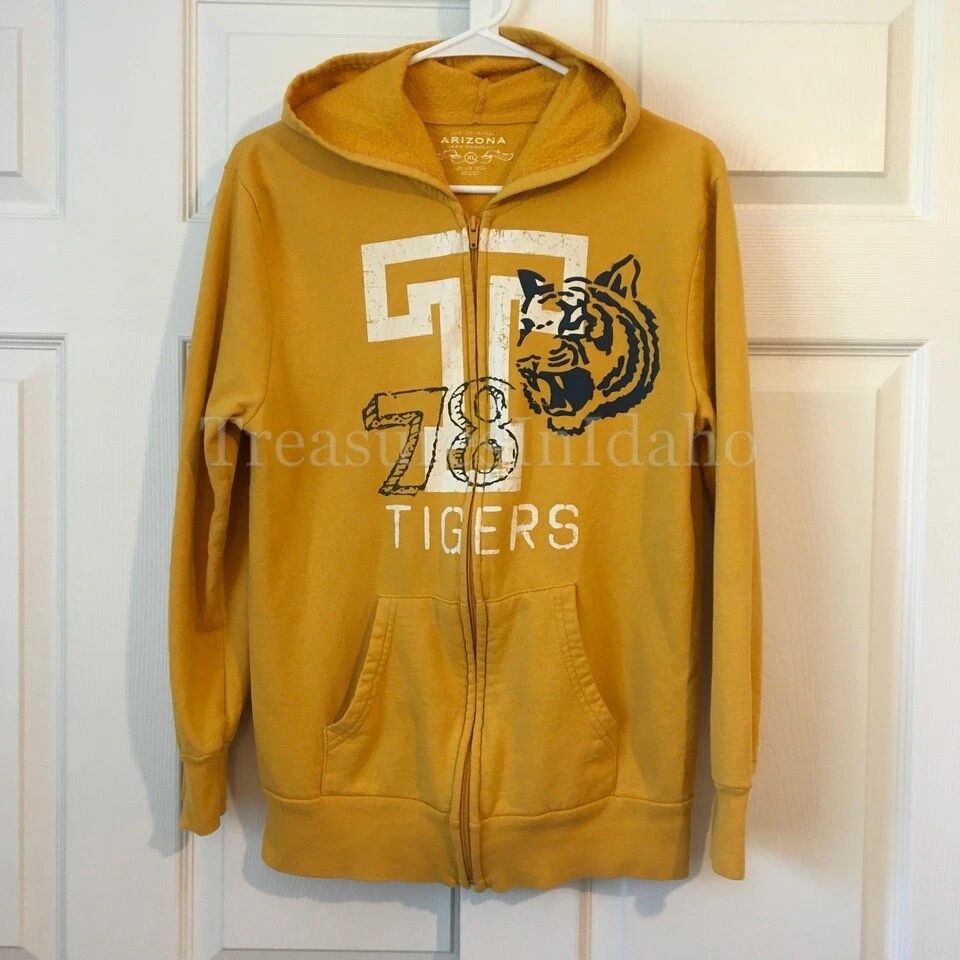 VTG Rare Arizona Jean Co. Yellow Tiger 78 Graphic Zip Hoodie Boy XL/XG 18/20 - Image 1 of 4