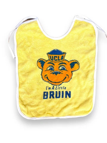 Vintage UCLA Bruins Hand Crafted Handmade Tea Towel Children's Baby Bib RARE Cover