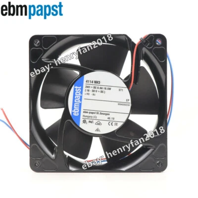 Ebm-papst 4114NH3 Axial Fan 24VDC 0.8A 19.5W 120*120*38MM Cabinet Cooling Fan - Image 1 of 4