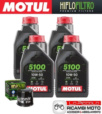 Kit cutting 4 OIL [MOTUL] 5100 10w50 + FILTER Kawasaki Z 1000 2005 2006 - Image 1 of 4