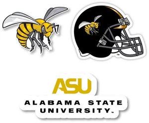 Alabama State University 3er Pack 4 Zoll jeder NCAA Aufkleber - Bild 1 von 1