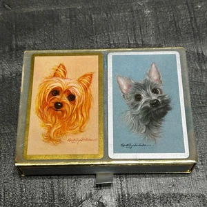 Juego de puentes de doble baraja vintage congress perro años 70 impreso en España - Imagen 1 de 4
