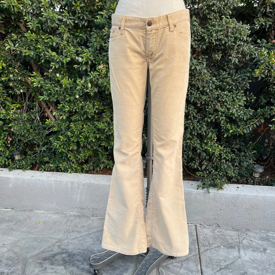 Vintage 2000s Abercrombie & Fitch Bell Corduroy Pants Low Rise Y2K - Image 1 of 4