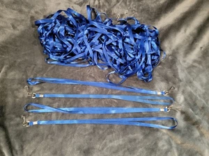 Lot of 49 Blue Lanyards with Swivel Hook Clip - Not Breakaway - Picture 1 of 4