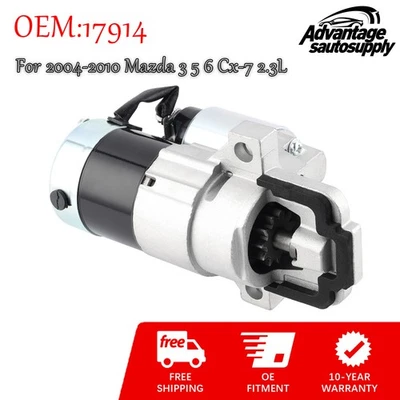 Starter For 2004-2010 Mazda 3 Mazda 5 Mazda 6 2007-2009 Mazda CX-7 2.3L OE 17914 - Imagem 1 de 4