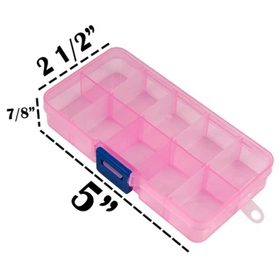 Caja de Almacenamiento Organizador Contenedor para Pastillas, Piezas Pequeñas, y es Ajustable Foto 1 de 4