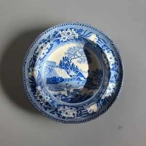 Antike Rogers Transferware 9,5" Suppenschüssel, Damhirsch Muster um 1815 - Bild 1 von 3