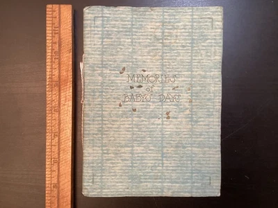 1923 Memories of Baby's Days cubierta azul sin usar nacimiento a 1 año Gibson Company Foto 1 de 4
