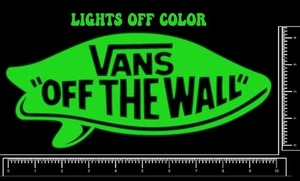 Glow in Dark Vans Surfboard Sticker XXL 10" Team Surf Skate Snowboard Car Decals - Picture 1 of 2
