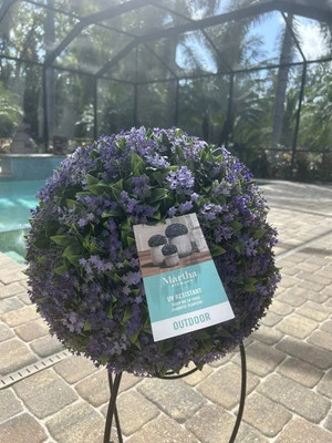 Martha Stewart Large Topiary Plant Ball Purple Jasmine Lilac 54-56" New Rare - Image 1 of 4