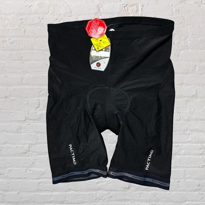 Pantalones Cortos de Ciclismo Pactimo Negros Acolchados Atléticos Rendimiento de Carreras Para Hombre 2XL Foto 1 de 4