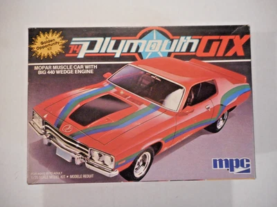 Vintage MPC 1974 Plymouth GTX Muscle Car W/ Wedge 440 Model Kit 1/25 NIB - Image 1 of 4