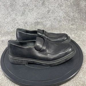 Mephisto Shoes Mens Size 9 Air Jet Penny Loafer Black Leather Casual Slip On - Picture 1 of 12