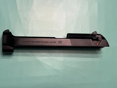 USED OEM BERETTA M9 SLIDE BLACK FINISH USA SIGHTS FIRING PIN SAFETY LEVERS 92FS - Image 1 of 4