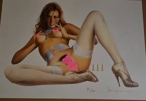 Hajime Sorayama Lithographie (signiert & nummeriert) 14/125 "Goldene Schrauben" - Bild 1 von 7