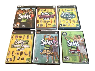 The Sims 2 & Sims 3 PC CD ROM Games (2) & Expansion Packs - Image 1 of 4