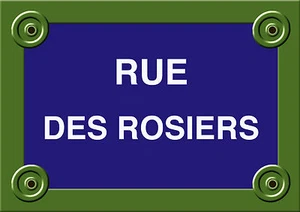  Réplique PLAQUE PARIS Rue des Rosiers 20X30CM ALU - Picture 1 of 1