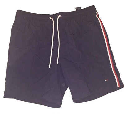 Tommy Hilfiger Hombre Azul Marino Bañador Malla Forro XL Rojo y Blanco Rayas Verano Foto 1 de 4