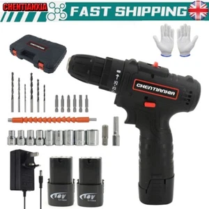 18V Cordless Drill Cordless Electric Drill Combi Driver with 2 Battery & Charger - Picture 1 of 16