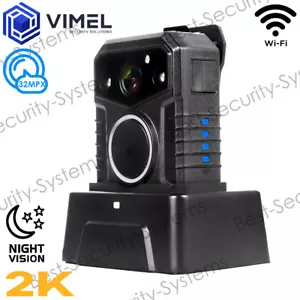 Professional Police Camera WIFI 32MPx ULTRA HD 2K Body Security Guard - Picture 1 of 12