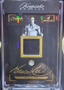 Bruce Lee Authentic Relic Piece 2024 Keepsake 50th Ann #059/100 Laser Signapatch - Picture 1 of 2