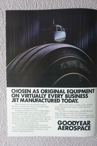 4/1983 PUB GOODYEAR AEROSPACE AIRCRAFT TIRE FLIGHT EAGLE BUSINESS JET PNEU AD - Picture 1 of 1
