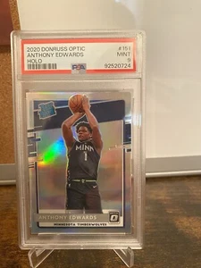 2020-21 Donruss Optic PSA 9 Rated Rookie Holo Prizm #151 Anthony Edwards (RC) 🔥 - Picture 1 of 12