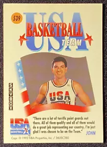 Tarjeta de baloncesto John Stockton 1992 EE. UU. Olímpico Hombre Dream Team Skybox #539 - Imagen 1 de 2