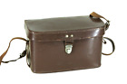 Vintage Brown Hard Case, Camera Bag, Leather Case For Cameras 28X17x14 Cm