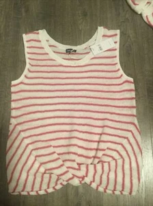Nwt Splendid women top shirt blouse vest RS0331X white red sz S or L (MSRP $138) - Picture 1 of 5