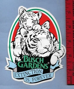 BUSCH GARDENS FLORIDA EXTINCTION IS FOREVER STICKER COLOR NOS 4 1/2" x 5 1/2" - Picture 1 of 1