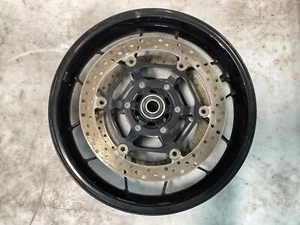 2016 08-16 Honda CBR1000RR CBR 1000 RR FRONT WHEEL RIM ROTORS STRAIGHT BLACK OEM - Picture 1 of 3