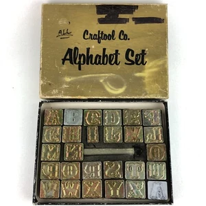 Vintage Craftool Fancy Alphabet Letter Set 1” Leather Working Tools Stamps 8132 - Picture 1 of 6