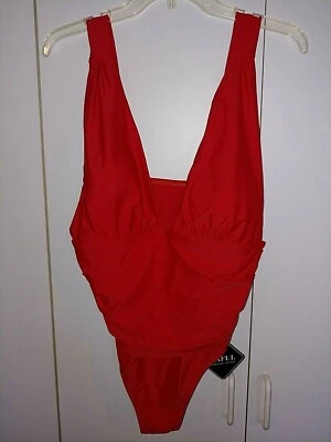 ZAFUL FOREVER TRAJE DE BAÑO MUJER JOVEN ROJO 1 PIEZA - XL - COPA ACOLCHADA - NUEVO CON ETIQUETAS - BONITO Foto 1 de 4