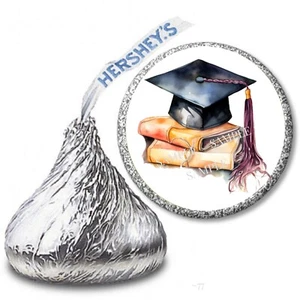 108Graduation Party Favors Hershey Kiss Labels Kiss Stickers Candy Wrappers - Picture 1 of 1