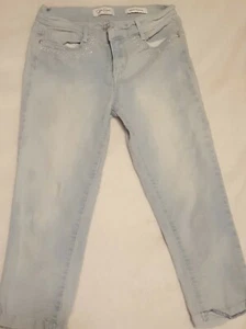 Jessica Simpson Girls Light Wash Rolled Crop Skinny Jean Capri Size 12 - Picture 1 of 9