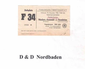 Ticket / Eintrittskarte 65/66 Freundschaft Niedersachsen - Rumänien - Photo 1/1